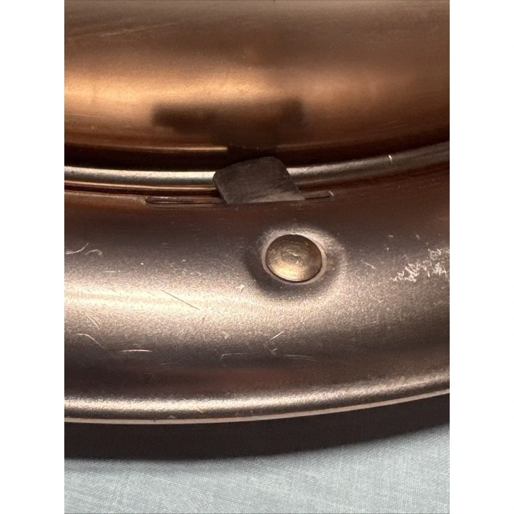 Vintage West Bend Copper Cake Carrier Aluminum Locking Cover 1950s Retro 14.5